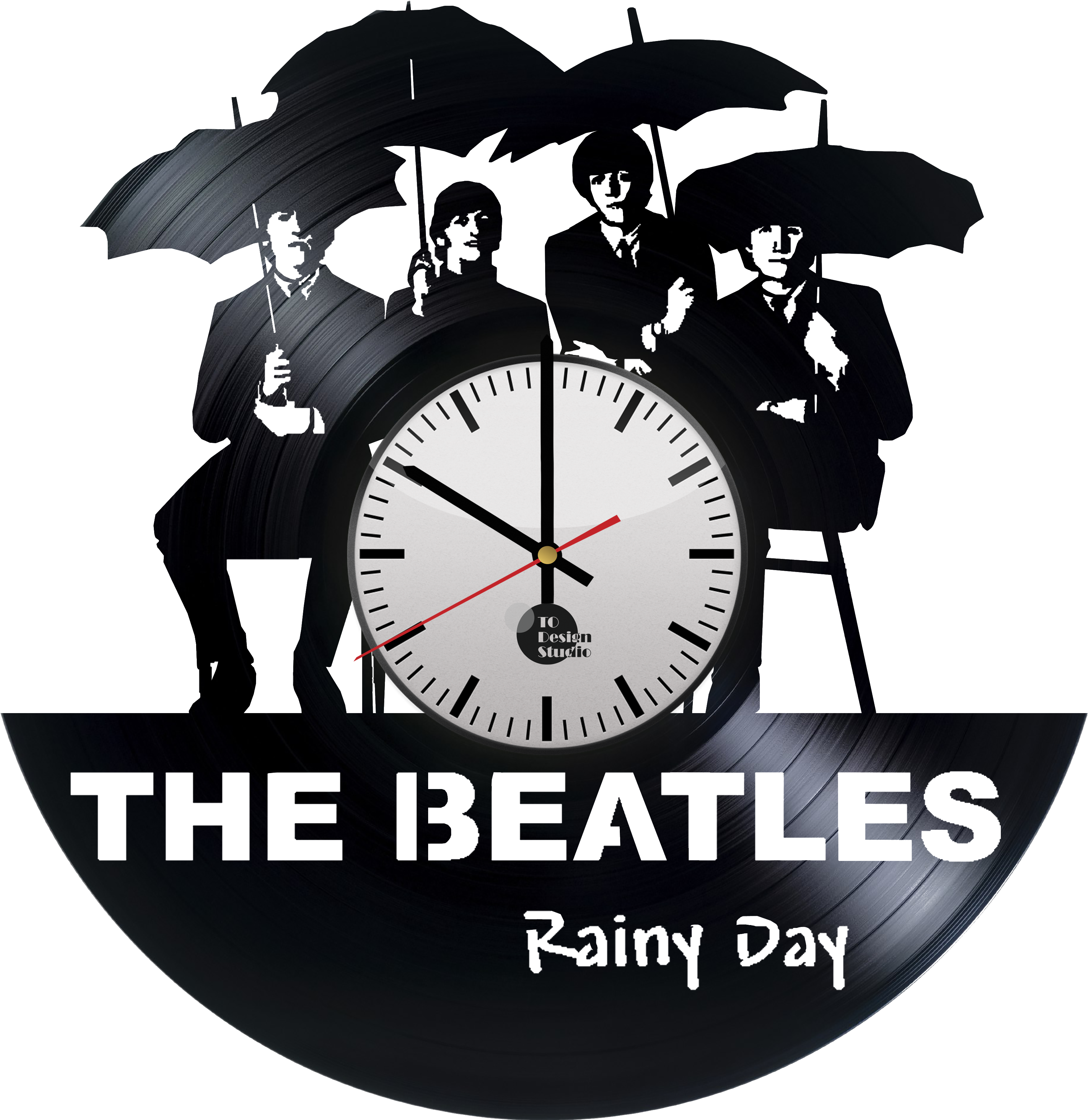 The Beatles Handmade Record - Reloj Disco De Vinilo Beatles (4016x4016), Png Download
