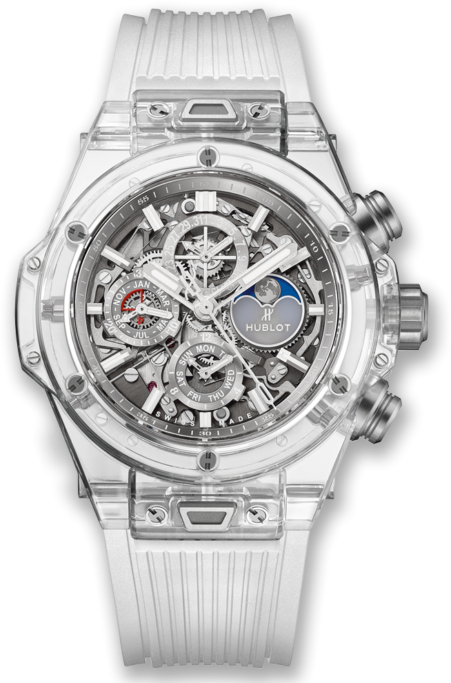 Big Bang Unico Perpetual Calendar Sapphire - Hublot Big Bang Unico 45mm 411.jx.1170.rx (1000x1000), Png Download
