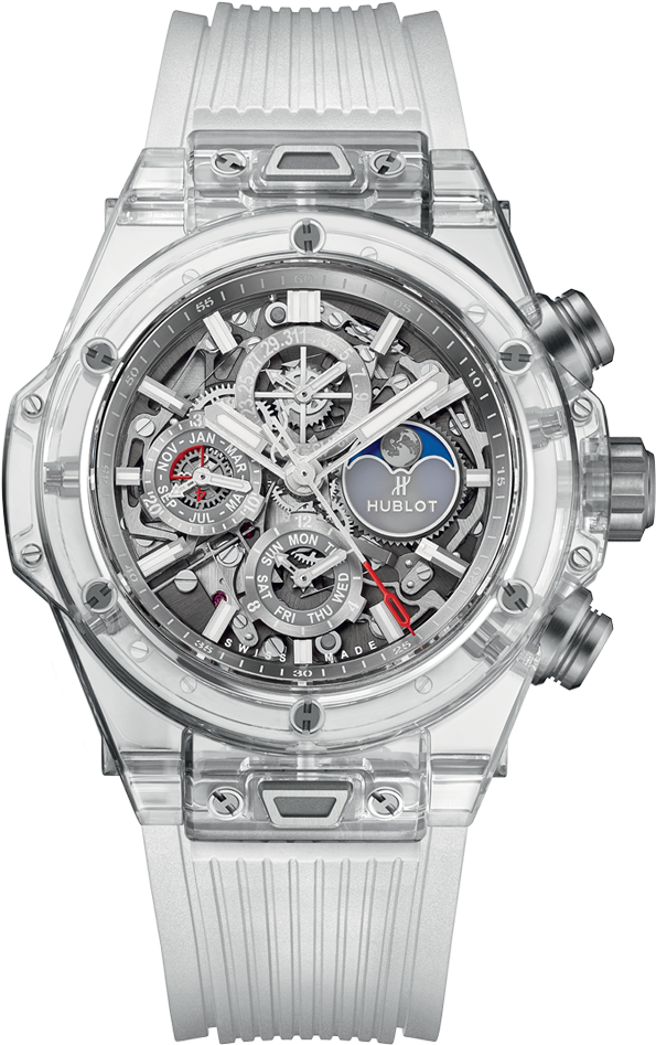 Hublot 406 - Jx - 0120 - Rt - Hublot-411.jx.1170.rx-big Bang Unico Magic In Sapphire (1000x1000), Png Download