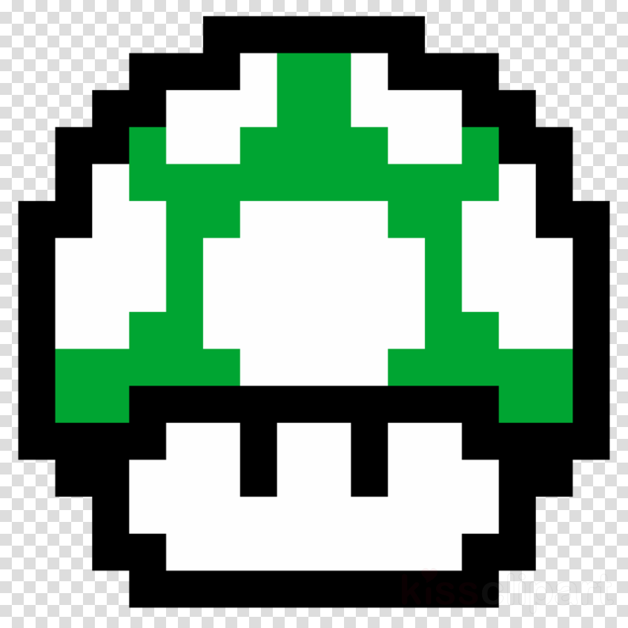 8 Bit 1 Up Clipart 8-bit Mario Bros - 1 Up Mushroom (900x900), Png Download
