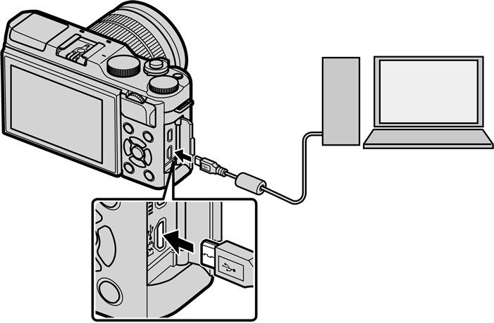 The Battery Can Be Charged By Connecting The Camera - Diagram (701x459), Png Download