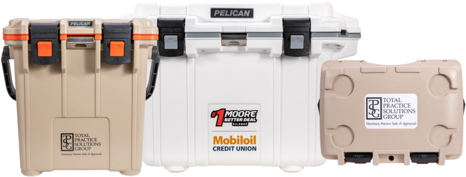 Custom Pelican Elite Coolers Logo Design - Pelican 70q-1-whtgry 70-quart Elite Deluxe Cooler (white) (1024x367), Png Download