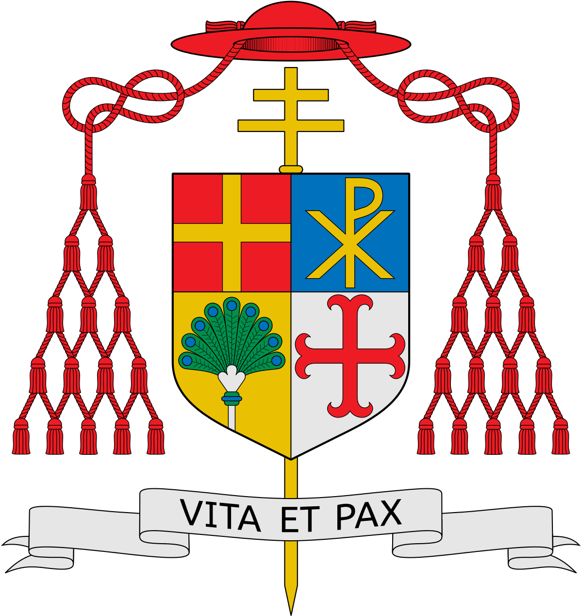 Cardinal Roger Mahony Coat Of Arms (1200x1279), Png Download