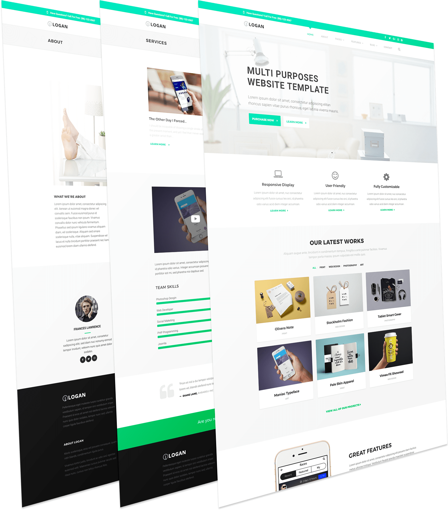Multi-purpose Joomla Template - Template (1892x1900), Png Download