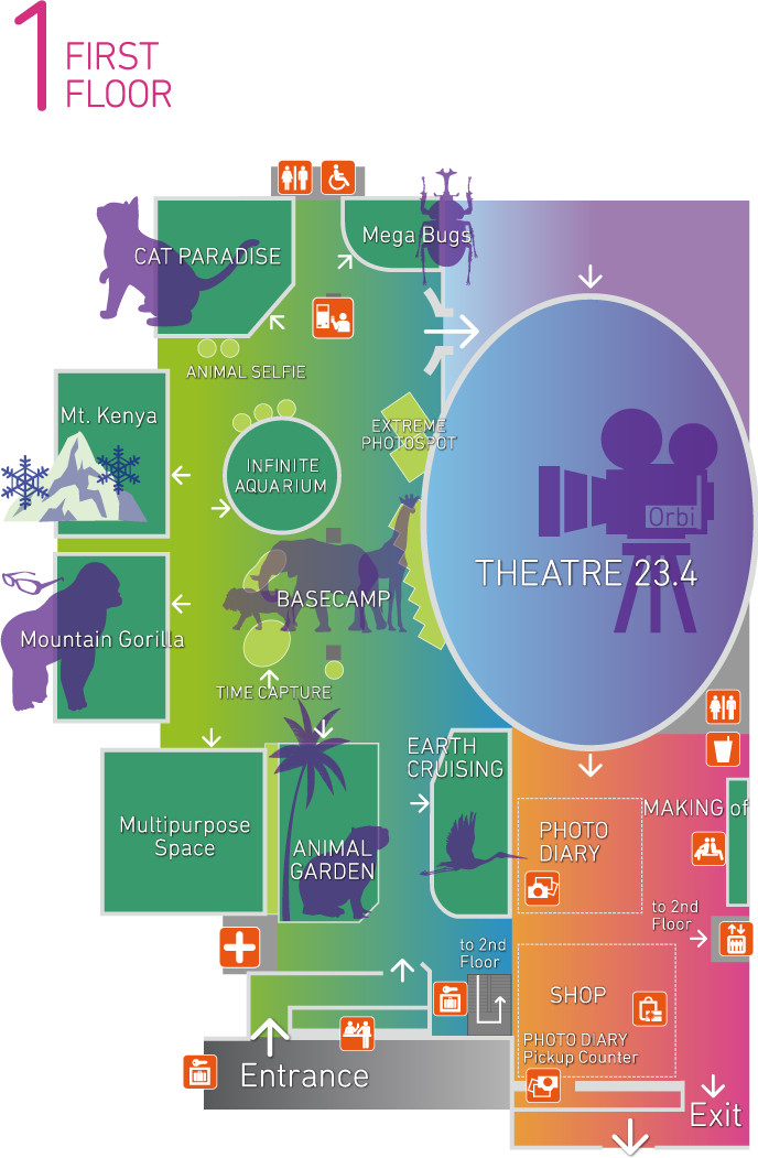 オービィ 横浜 館内 図 (688x1051), Png Download