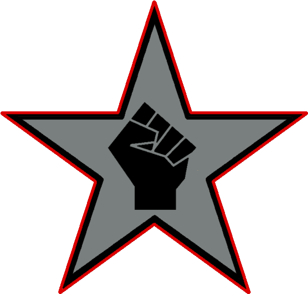 Volosia Black Hand Star Logo (632x596), Png Download