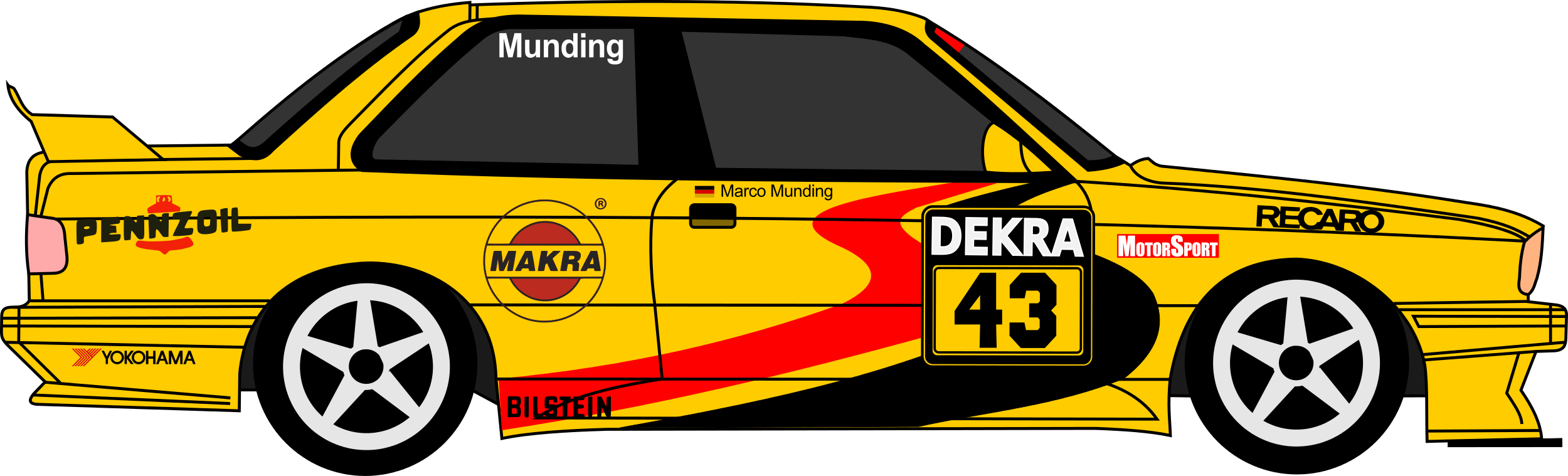 Dtm 1993 Marco Munding - Marco Munding (2500x759), Png Download