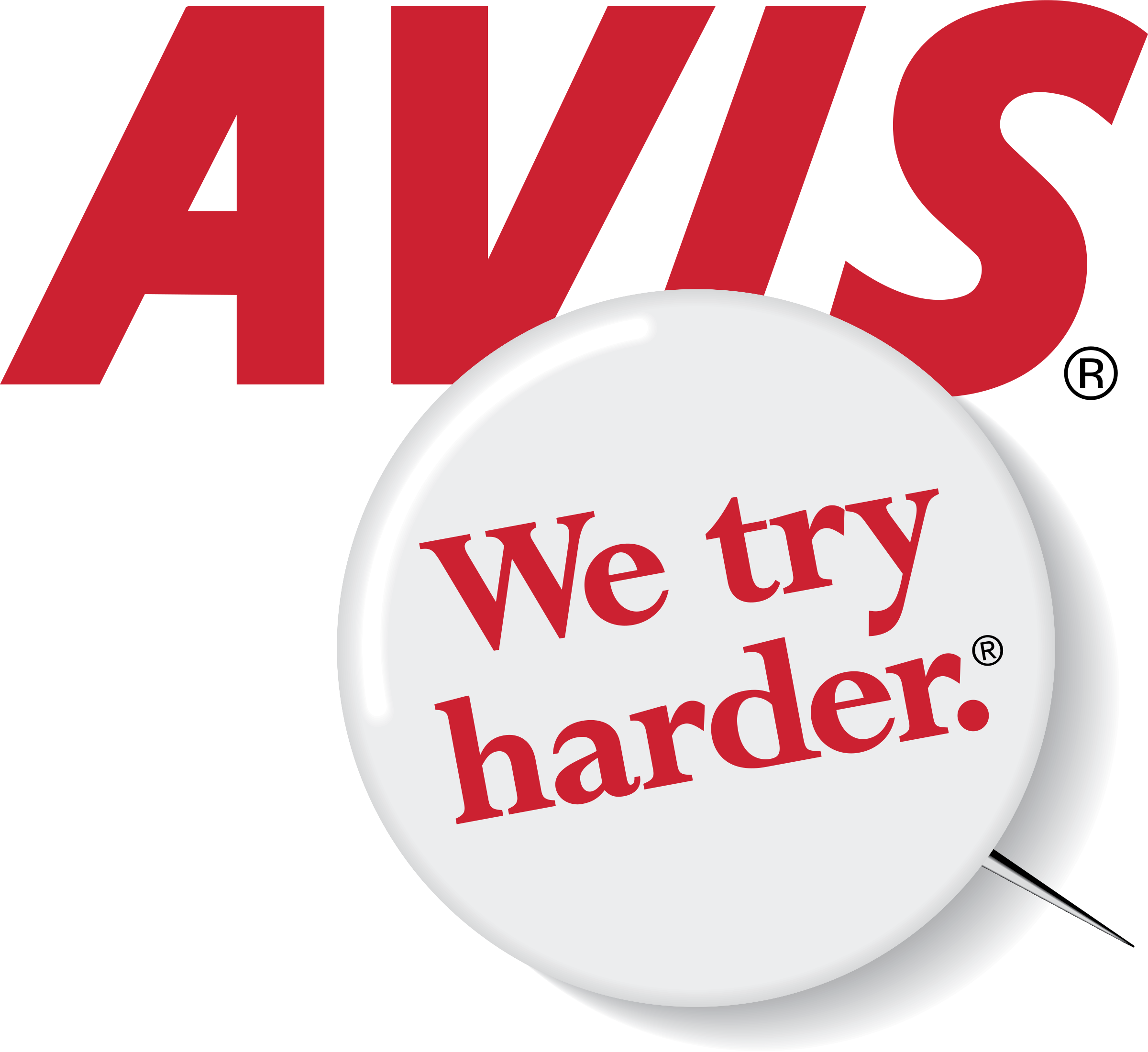Avis 01 Logo Png Transparent - Avis Ad We Try Harder (2400x2200), Png Download