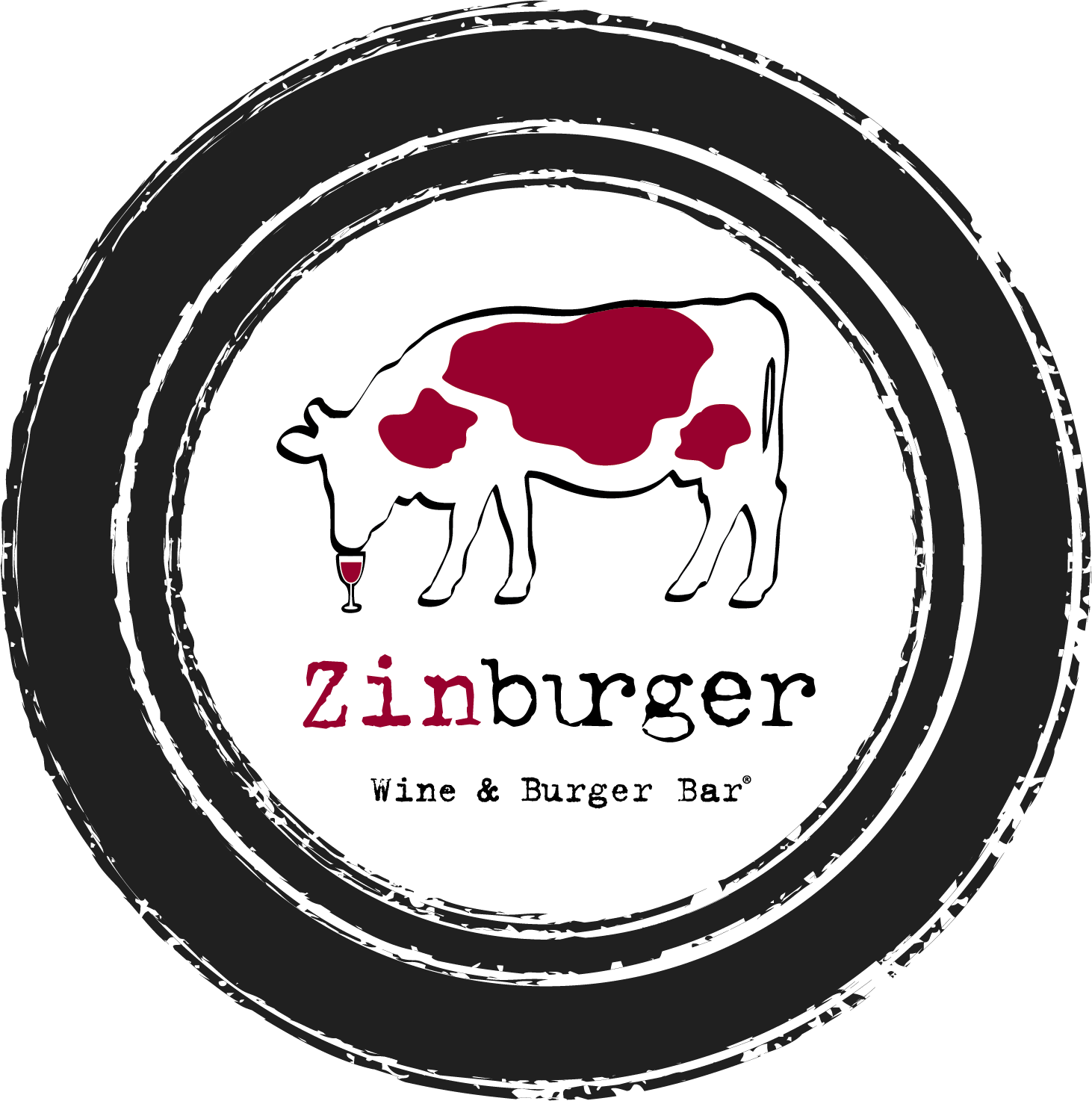 Zinburger Logo Zinburger Logo - Zinburger Wine & Burger Bar (1462x1474), Png Download
