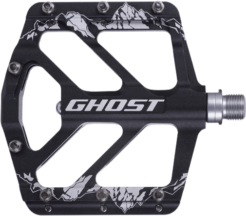 Pedals Flat Black Matt With Ghost Logo - Ghost Pedale (1185x800), Png Download