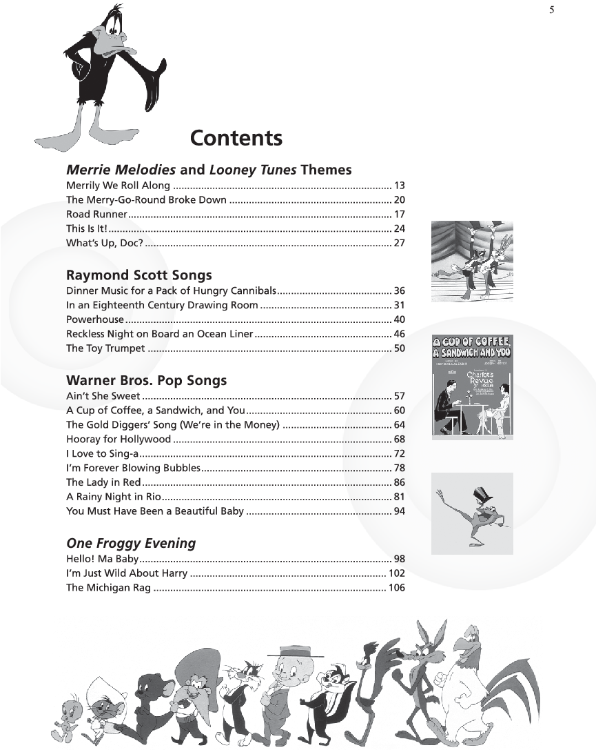 The Looney Tunes Songbook Thumbnail - Looney Tunes Piano Sheet Music (864x1140), Png Download