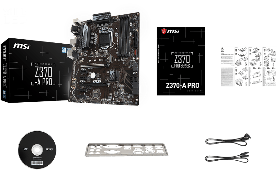 Msi Z370-a Pro Box Content - Msi Z370-a Pro Motherboard (950x622), Png Download
