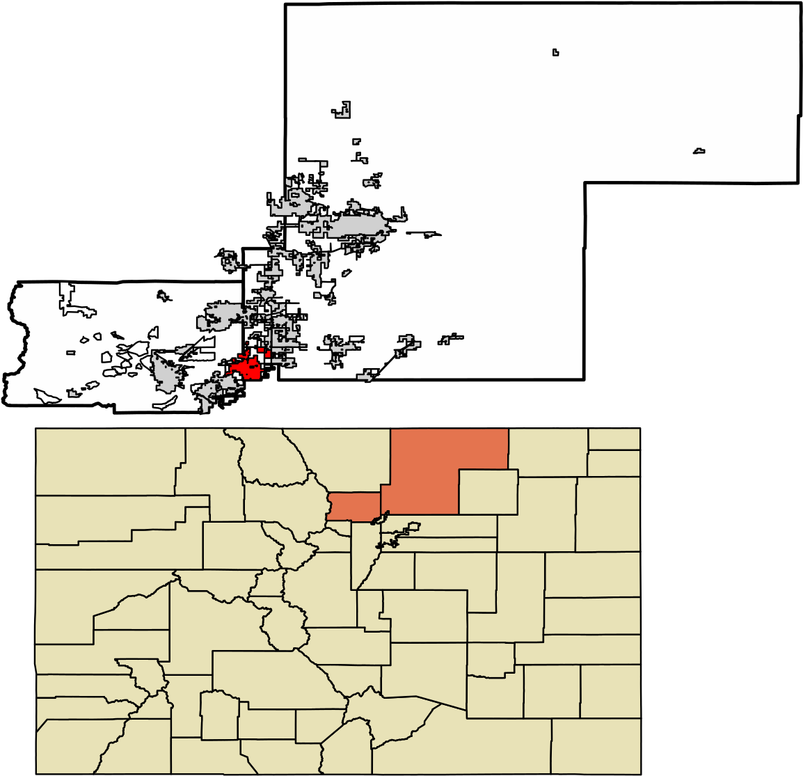 Erie Colorado Map County (1200x1162), Png Download
