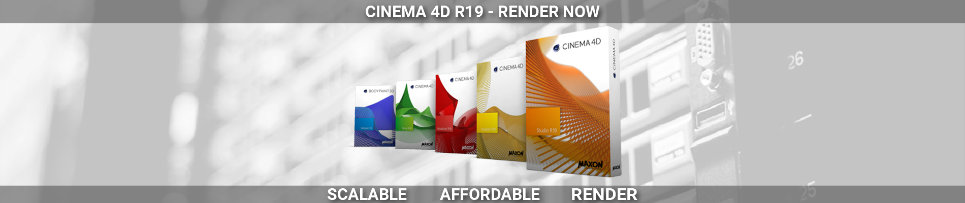 Cinema4d R19 R18 R17 - Flyer (1900x400), Png Download