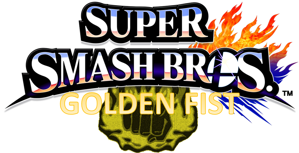 Golden Fist Logo - Super Smash Bros Title (1046x543), Png Download