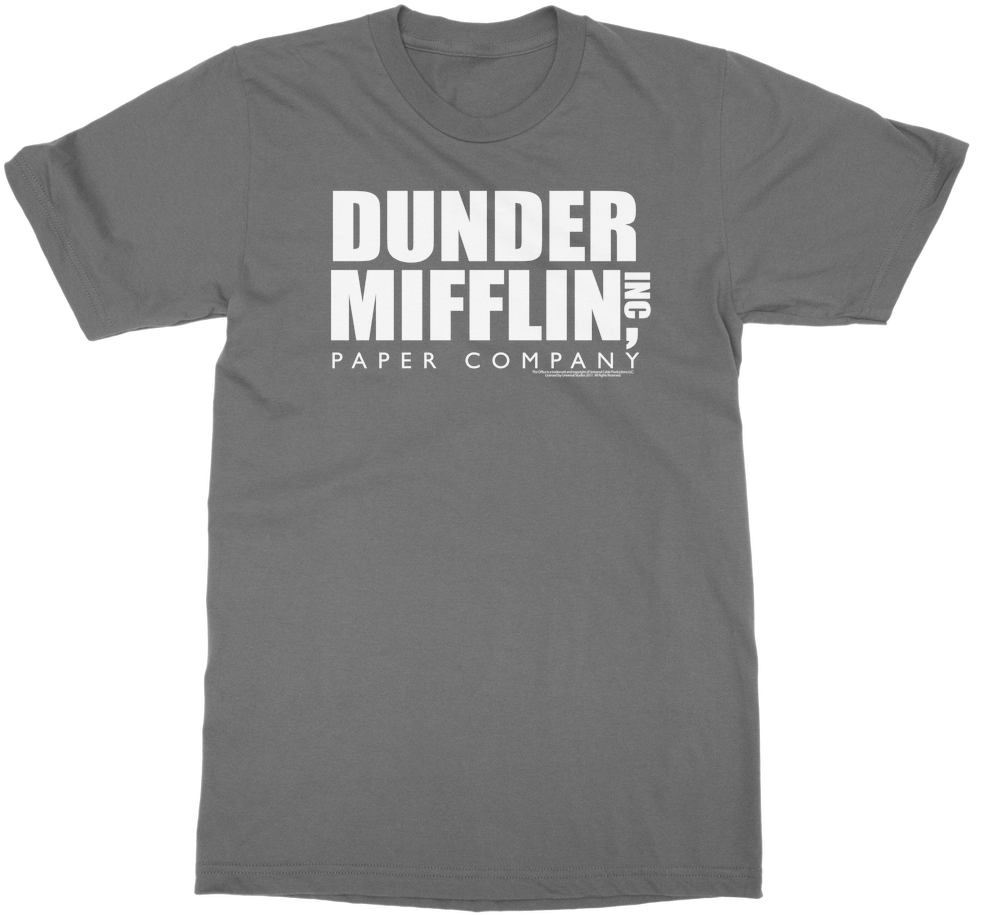 The Office "dunder Mifflin Logo" Classic Adult - New T Shirt Design (1024x1024), Png Download
