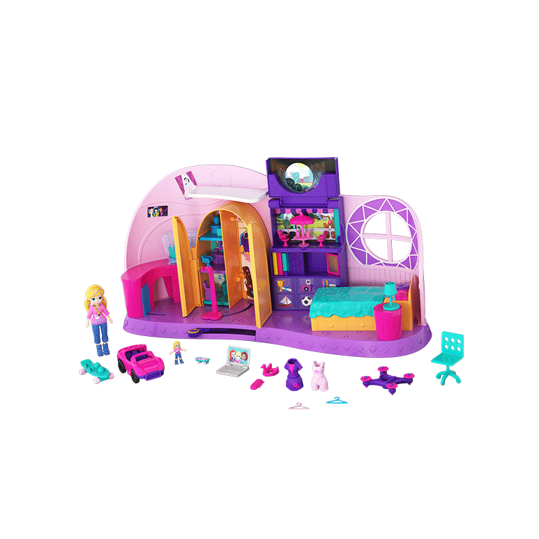 Polly Pocket™ Go Tiny ™ Room Playset With Dolls And (788x788), Png Download