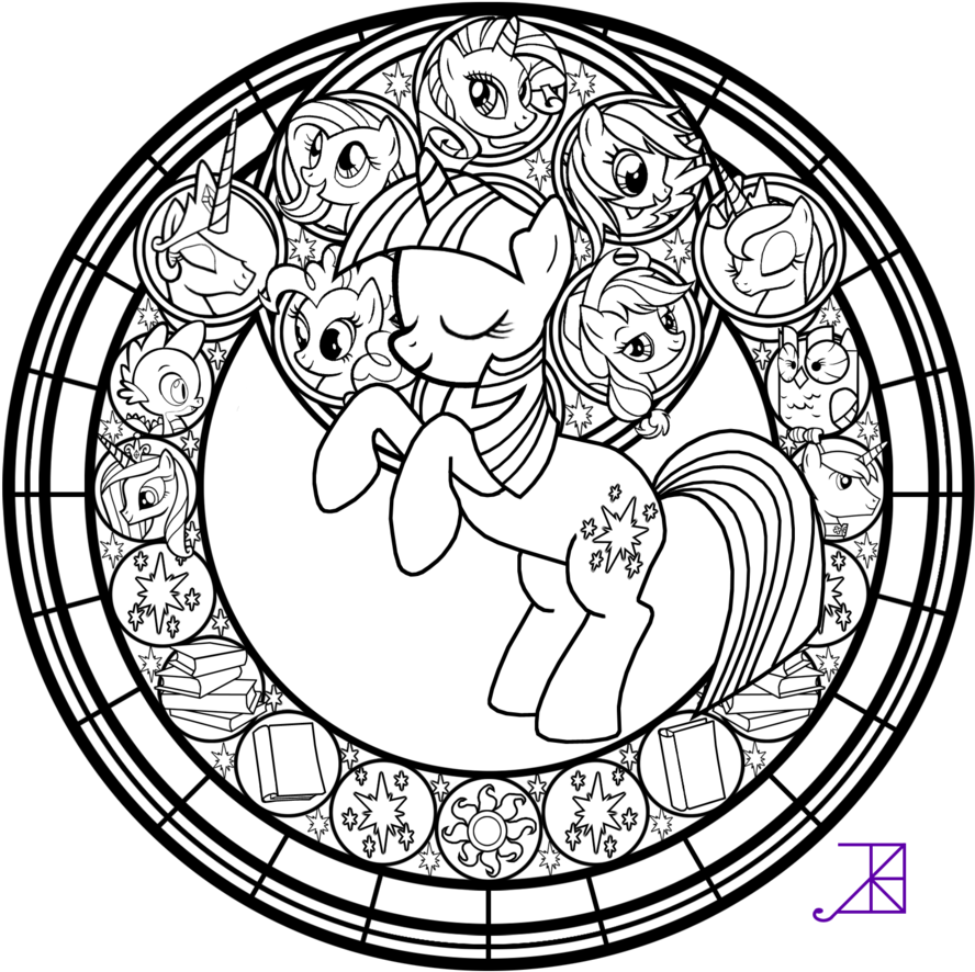 Aierbpmxt Adult Coloring Pages Stained Glass (900x900), Png Download