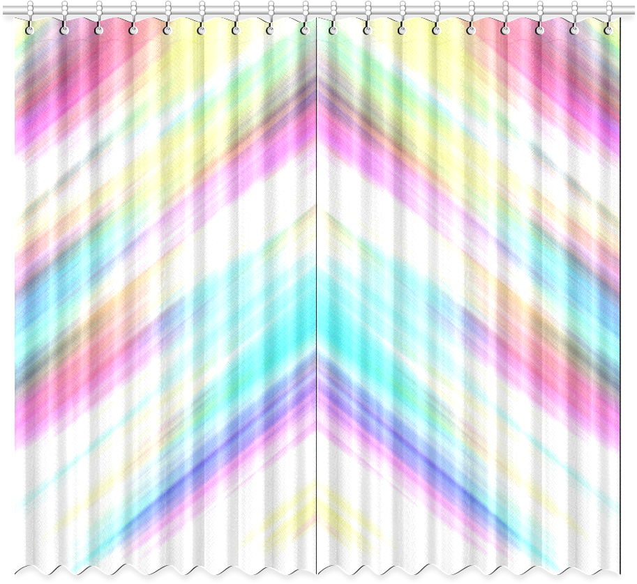 Rainbow Stripe Abstract Window Curtain 52"x96" - Art (1000x1000), Png Download