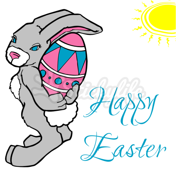 Happy Easter Decal (940x587), Png Download