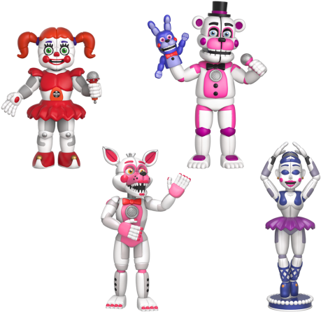 Vinyl Figure Set - Five Nights At Freddy's Sister Location Action Figures (560x560), Png Download