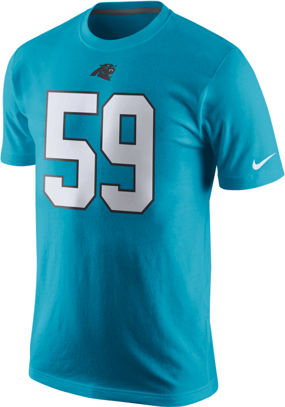 Carolina Panthers Youth Nike Blue Luke Kuechly (800x800), Png Download