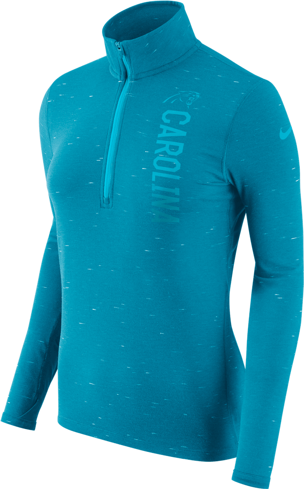 Carolina Panthers Women's Nike Blue 1/2 Zip Element - Nike (1000x1000), Png Download