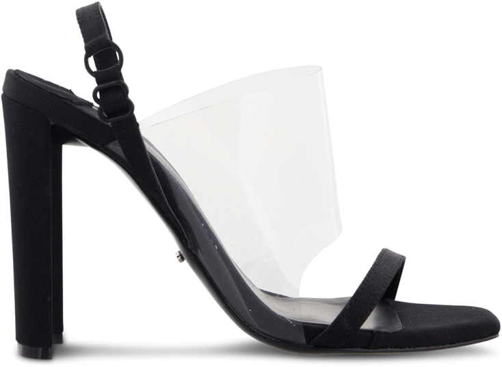Shaq Black Elastic Heels - Women's Tony Bianco Sandal, Size 10 M - Black (1000x721), Png Download