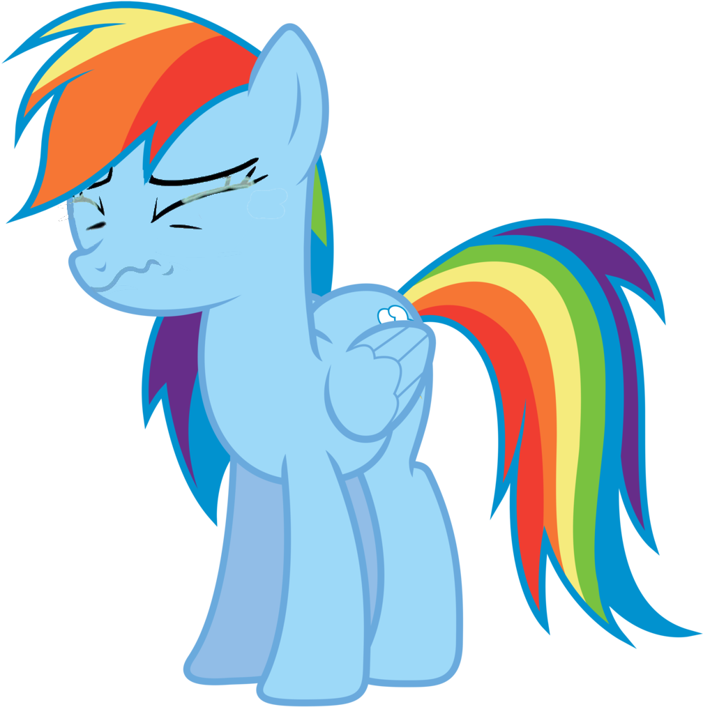 Crying, Edit, Rainbow Dash, Safe, Simple Background, - Mlp Rainbow Dash Sad (1024x1024), Png Download