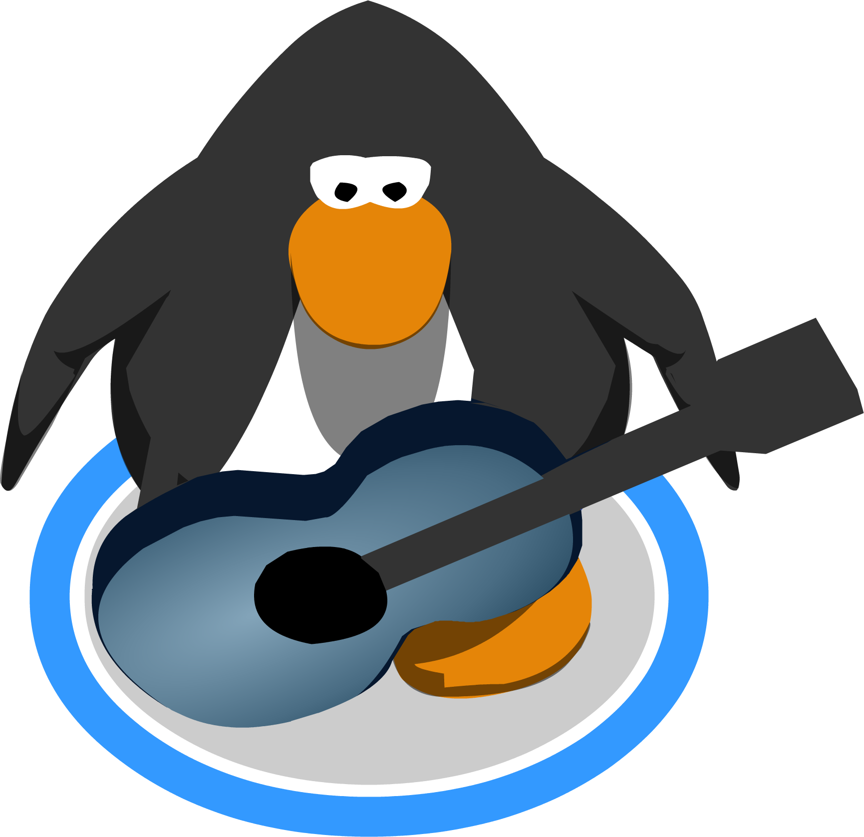 Oil Slick Guitar Ig - Club Penguin Png (1731x1677), Png Download