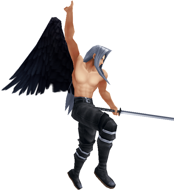 Sephirothex Alt - Sephiroth Dissidia Shirtless (611x667), Png Download