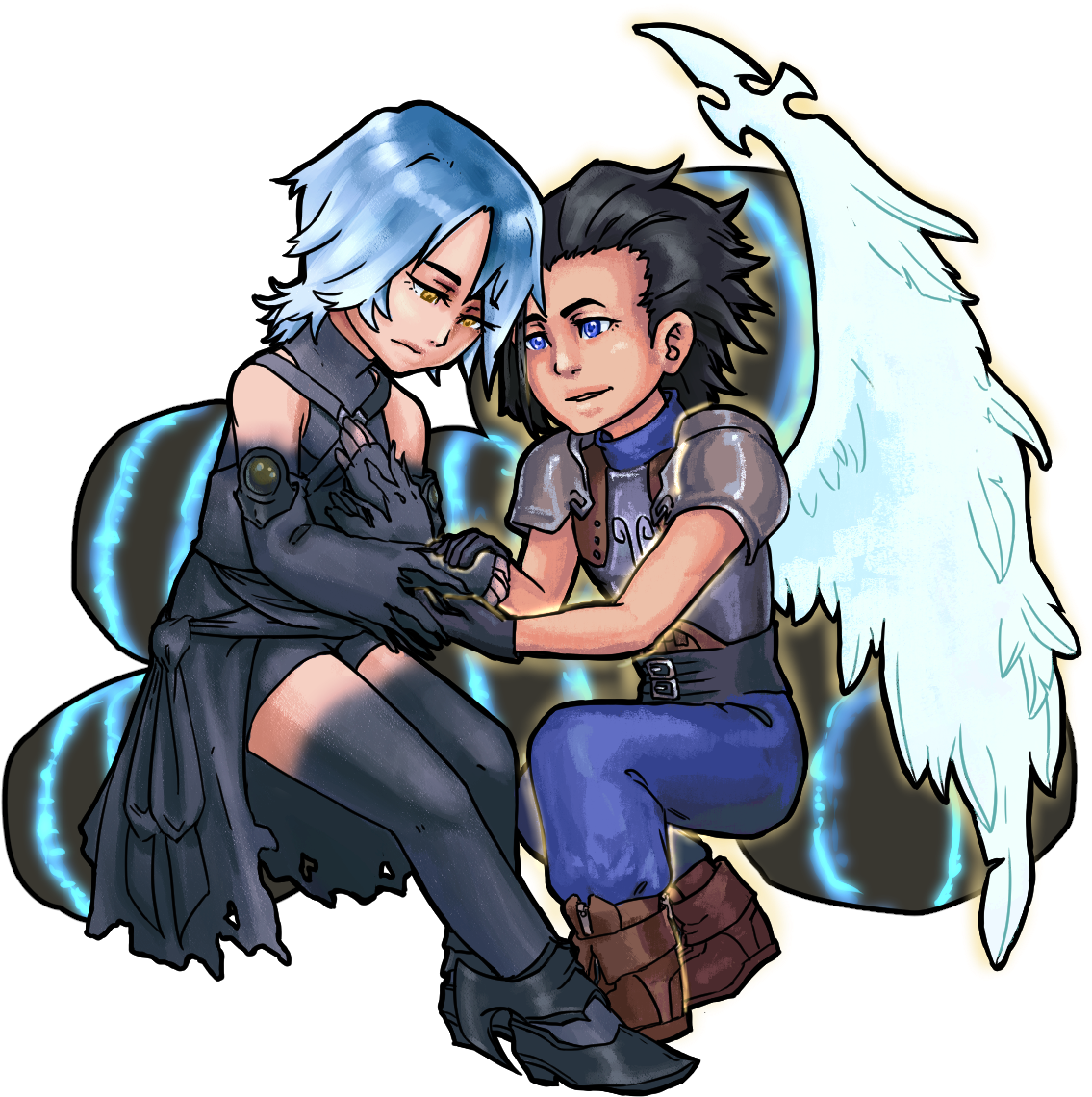 Zack As Aqua's Spirit Guide - Spirit (1200x1200), Png Download