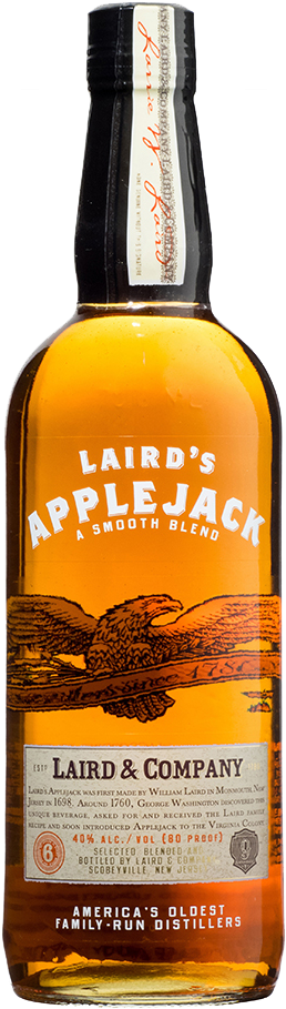 Contents - 70cl - Alcohol - 40% - Lairds Applejack Brandy - 750 Ml Bottle (350x942), Png Download