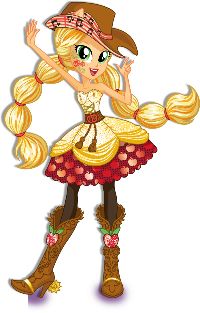 File History - Mlp Eg Rockin Hairstyle Applejack (694x1086), Png Download