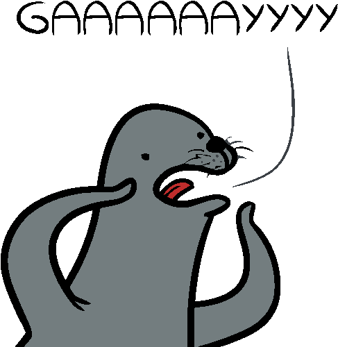 Comment Picture - Ultra Gay Seal (583x576), Png Download