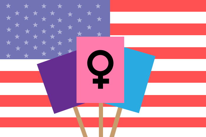 Women In Trump's America - Graphic Design (700x467), Png Download
