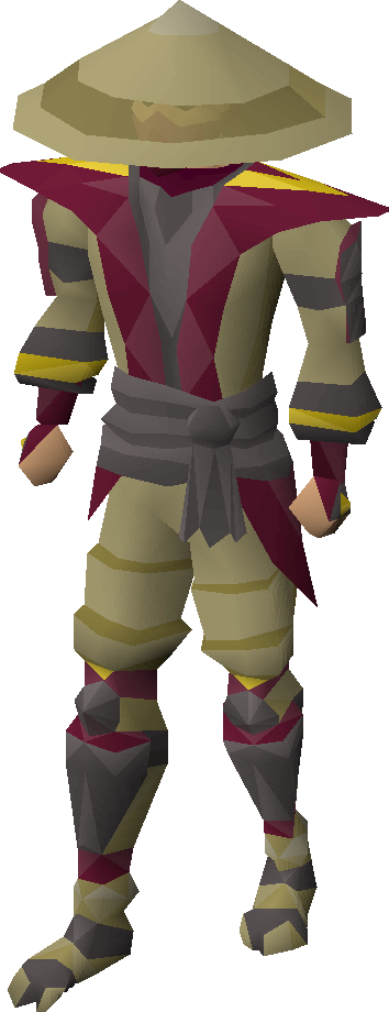 Samurai Armour Equipped - Samurai Shirt Osrs (354x920), Png Download