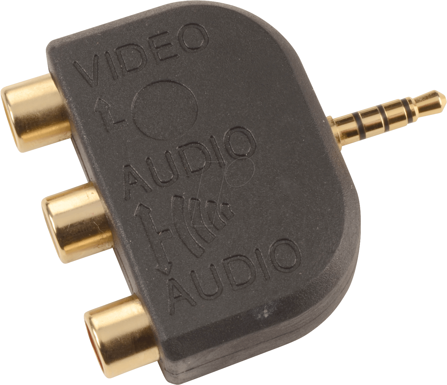 5 4-pin Jack Plug On 3x Rca Coupling Frei - Reichelt 3,5 Mm Klinken Stecker Auf 3x Cinch Buchse (1560x1343), Png Download