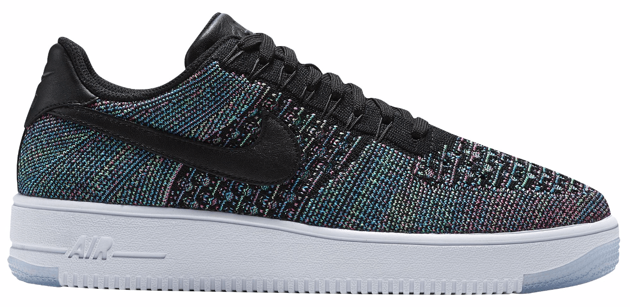 Nike Af1 Ultra Flyknit Low Apotxw - Nike Air Force 1 Ultra Flyknit Low Black/blue Lagoon/vo... (1280x800), Png Download