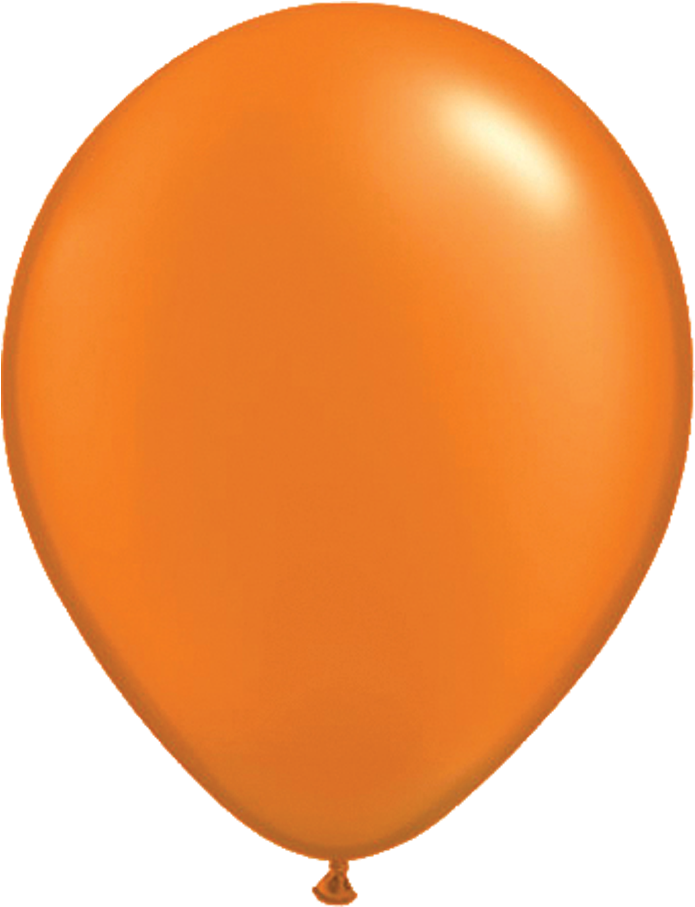 11" Pearl Mandarin Orange Latex Balloon (1140x972), Png Download