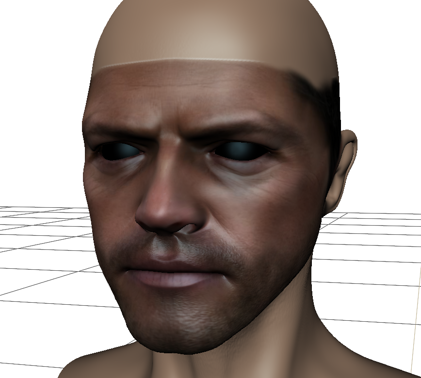 Clip Art Free Stock Likeness Polycount Caspng K - Castiel Face Transparent (868x779), Png Download