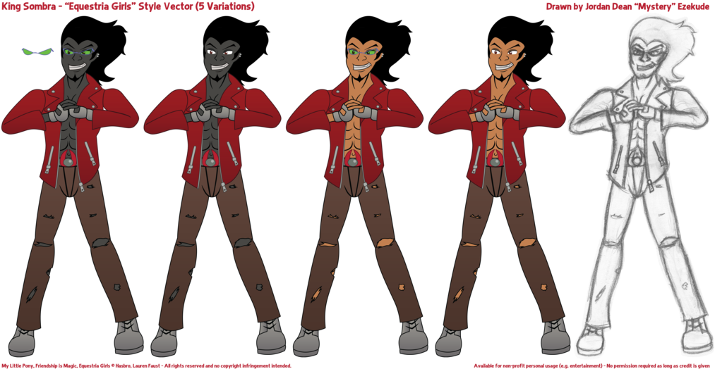 King Sombra Equestria Girls Style W Variations By Mysteryezekude-d66axsk - My Little Pony: Friendship Is Magic (1024x529), Png Download