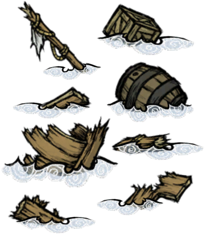Flotsam - Don T Starve Shipwrecked Underwater (700x800), Png Download