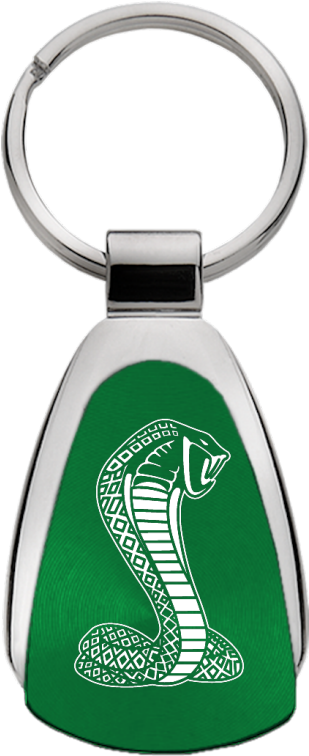 Au-tomotive Gold Cobra Green Teardrop Key Fob (800x800), Png Download
