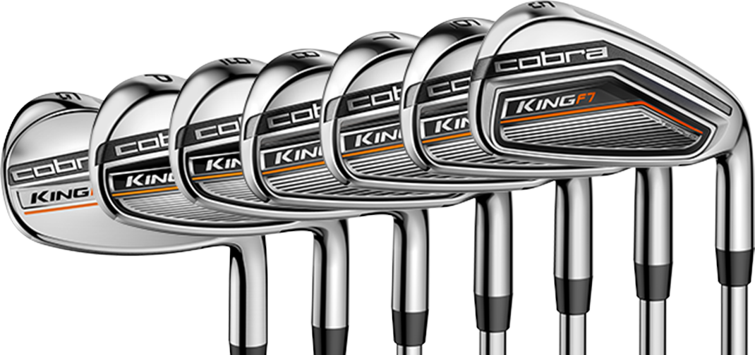Cobra F7 - Cobra King F7 Golf Irons (1070x504), Png Download