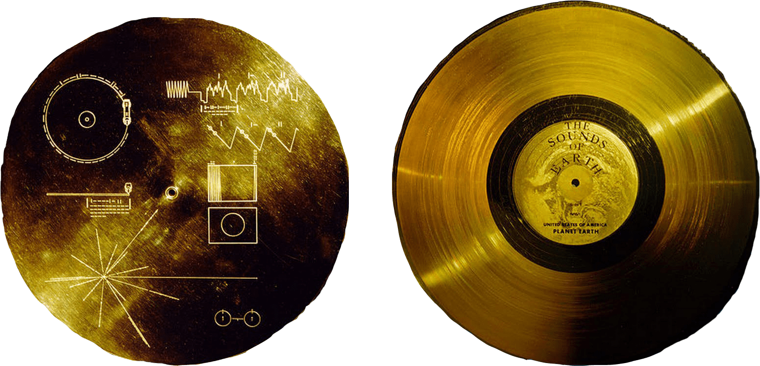 Our Human Legacy The Golden Record On The Voyager Space - Voyager Golden Record Png (1800x900), Png Download