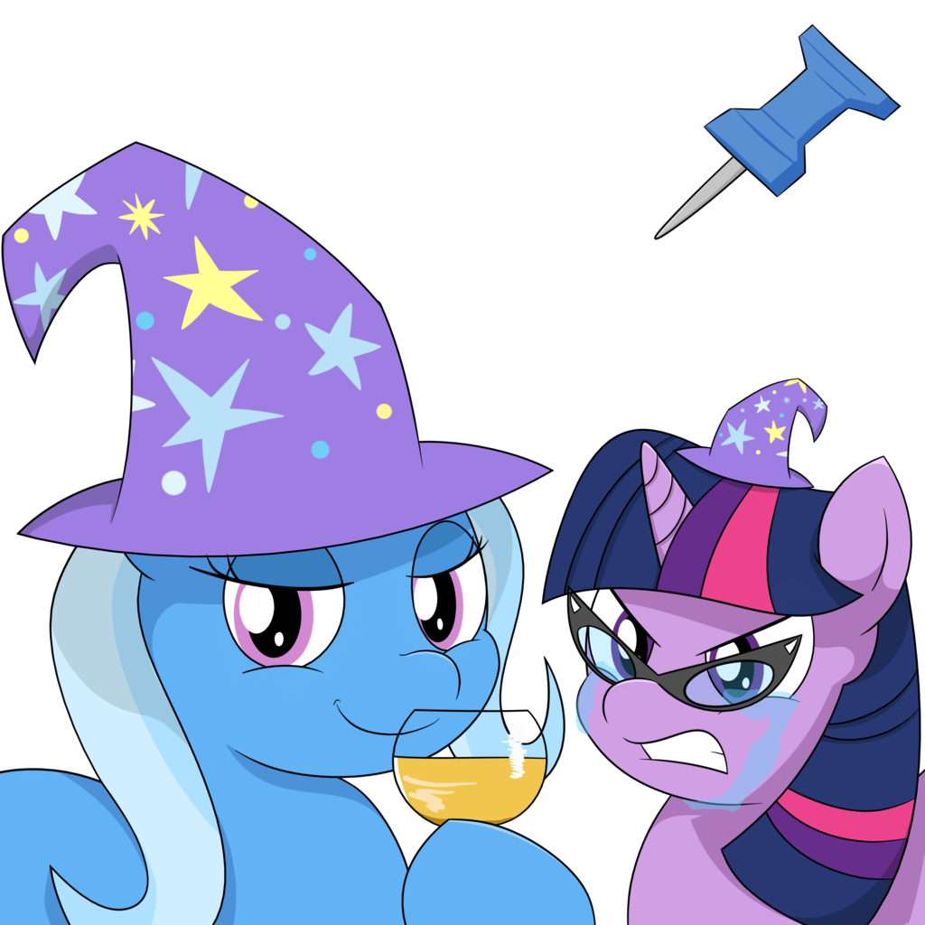 Reconprobe, Cider, Crying, Duo, Female, Glass, Glasses, - Imageboard (1024x1024), Png Download