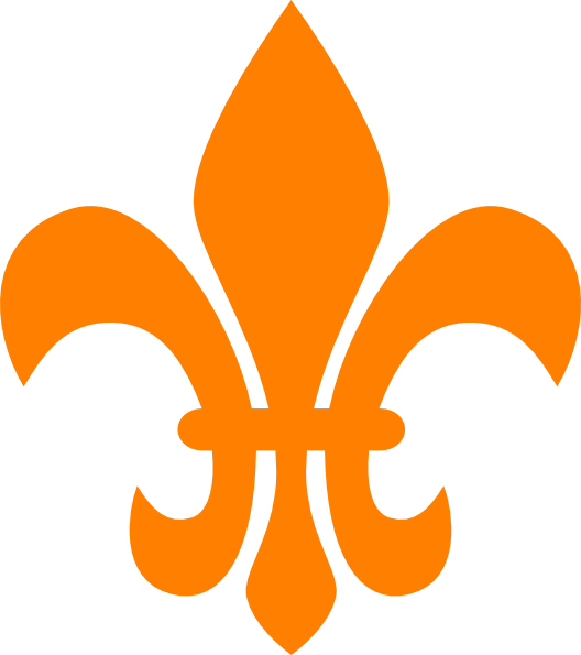 New Orleans Saints Outline Vector Images Gallery - Gold Fleur De Lis Png (528x595), Png Download