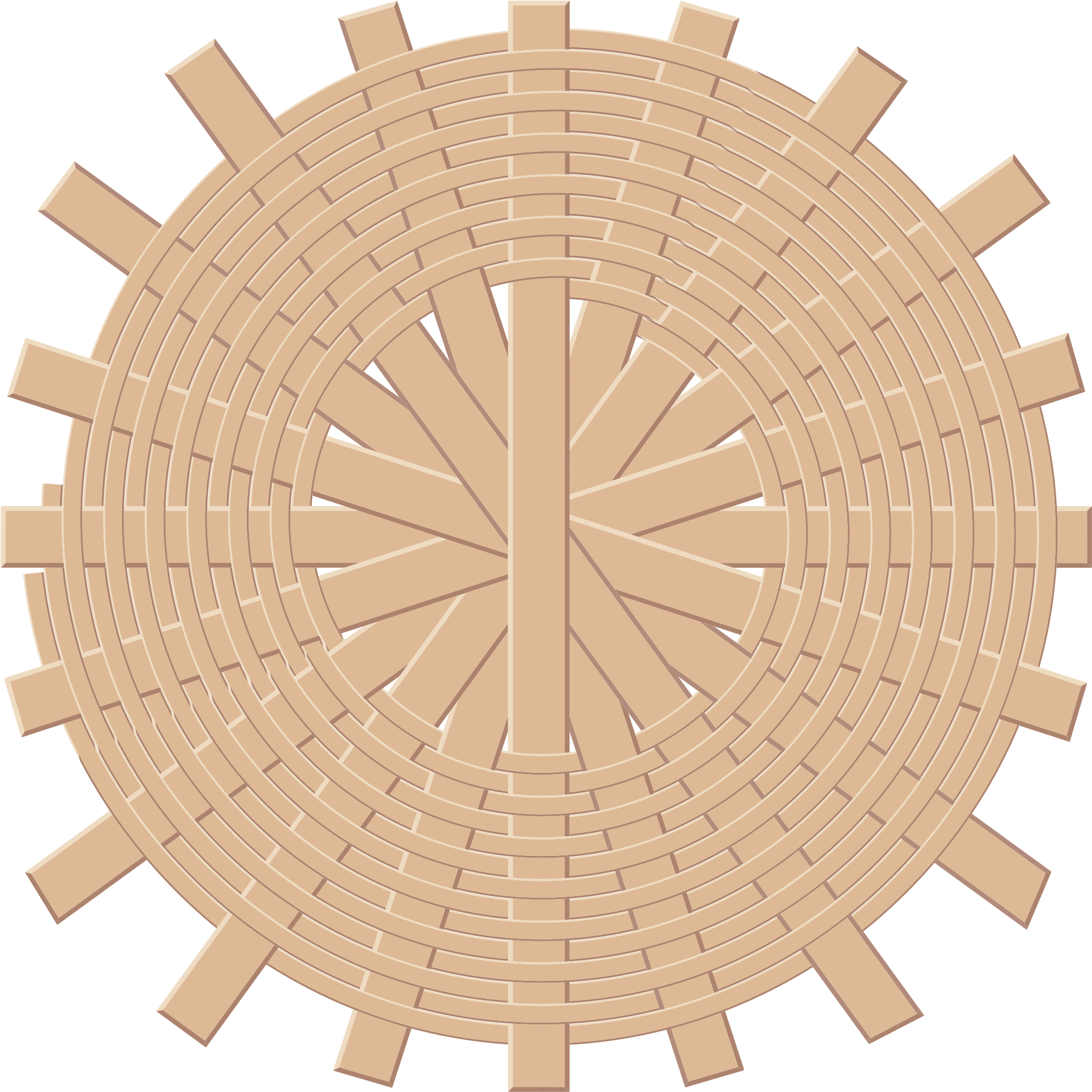Open - Garbaruk Narrow Wide Chainring 28t 64 Bcd Round Black (2000x2000), Png Download