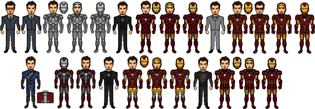 Iron Man Film11 - Micro Heroes Iron Man (1026x377), Png Download